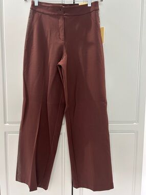 Michael Kors Straight-Leg Pants in Rich Brown